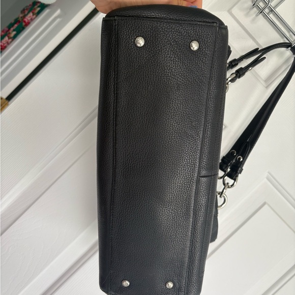 Coach Penelope Black Leather Shoulder Bag with Silver Hardware - Picture 4 of 5